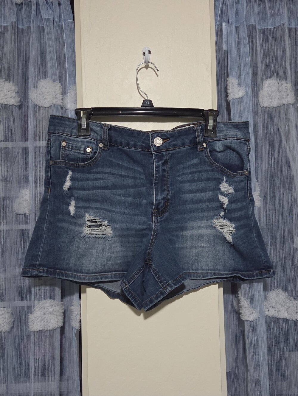 Vintage Indigo Rein Distressed Denim Shorts